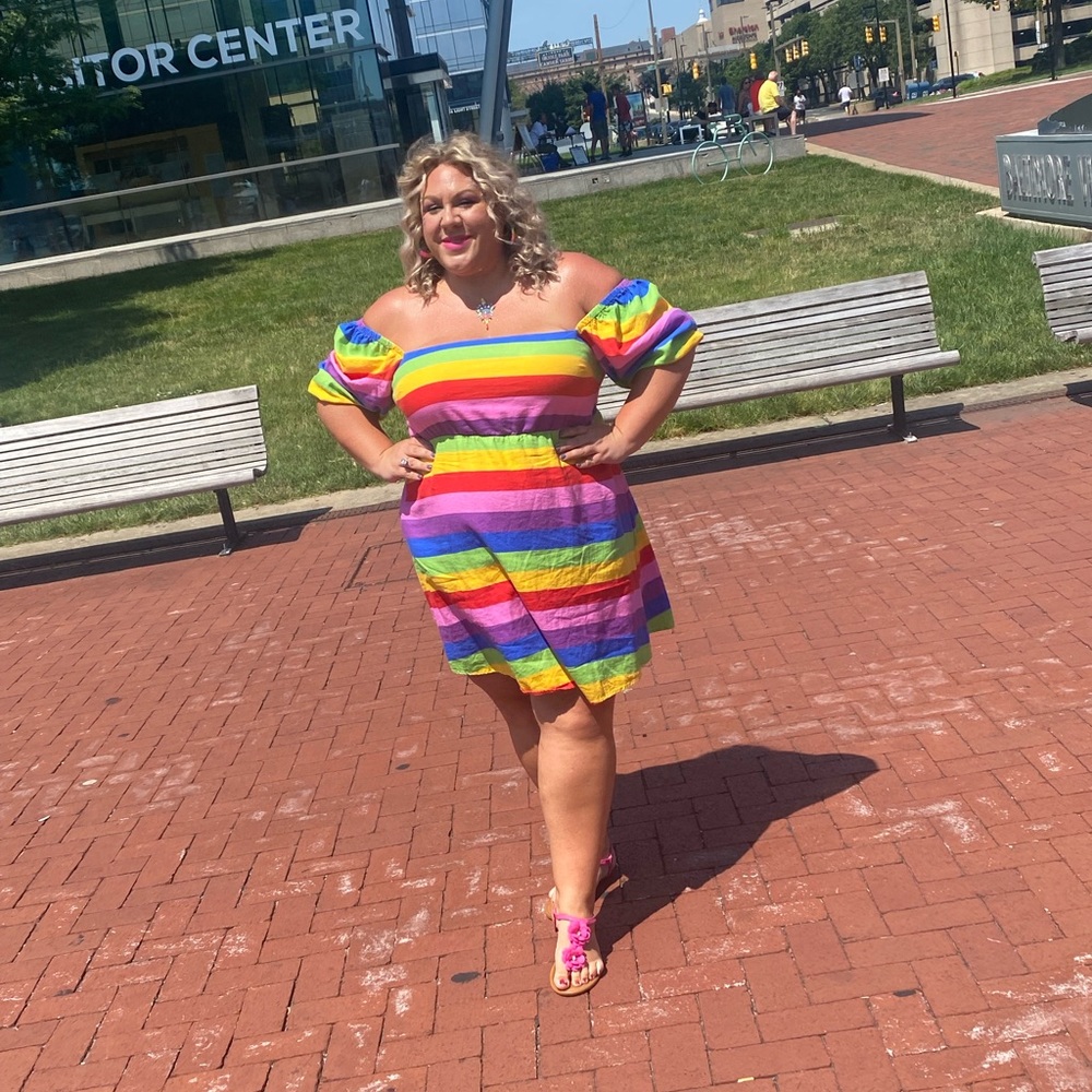 Eloquii Multicolor Striped Dress